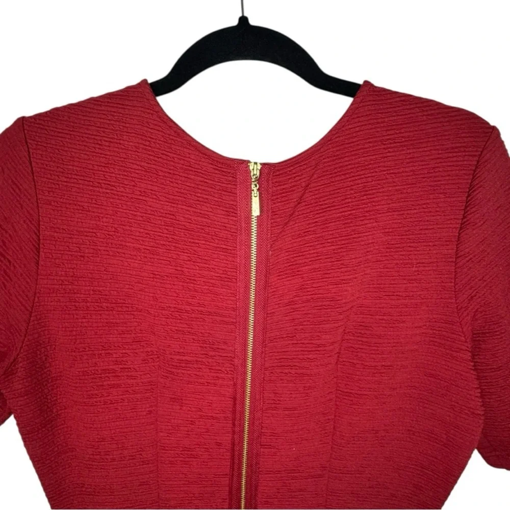 Sharagano Rich Burgundy Midi Dress